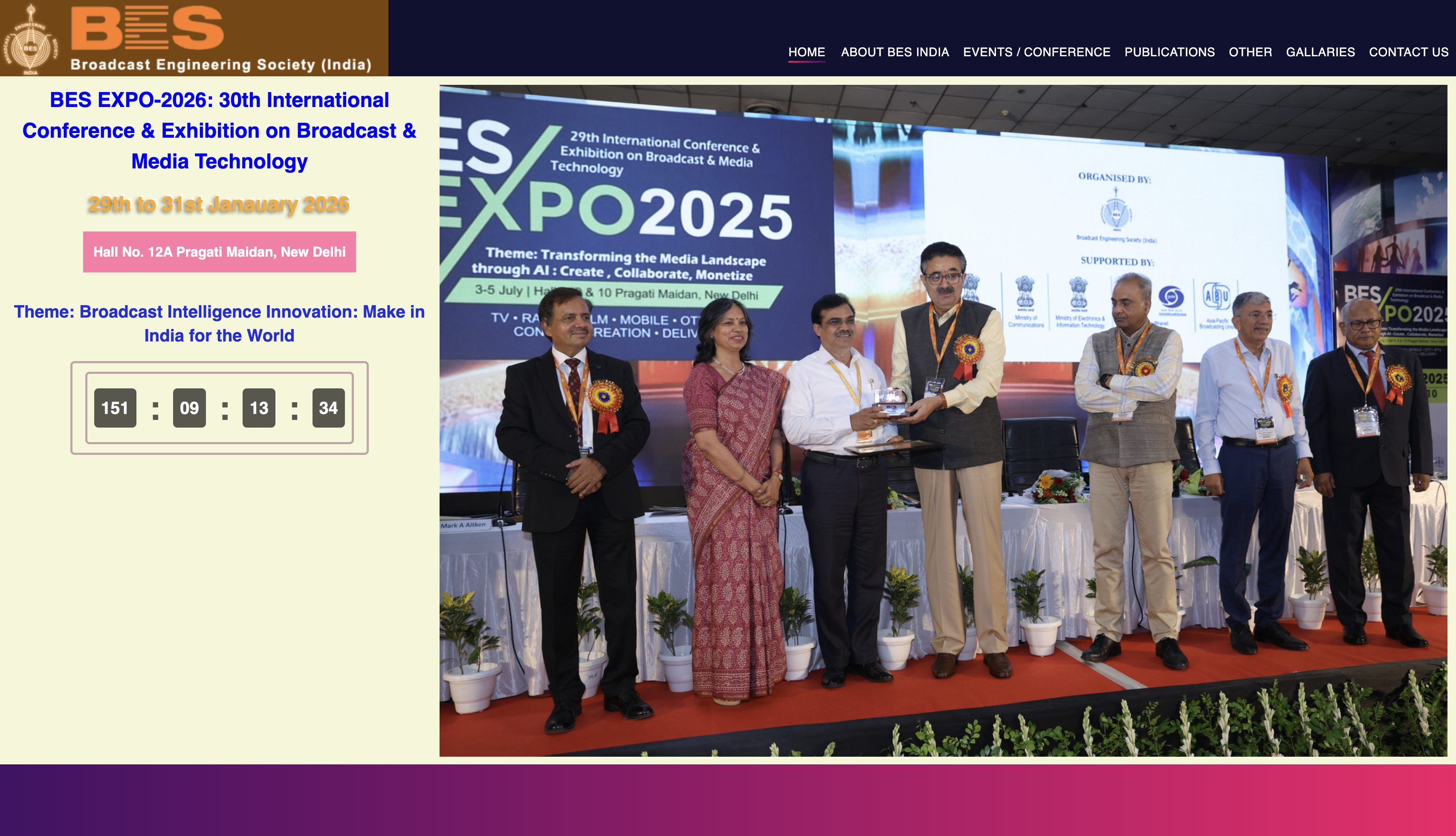 BES India – Event Website